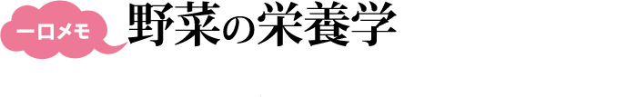 野菜の栄養学