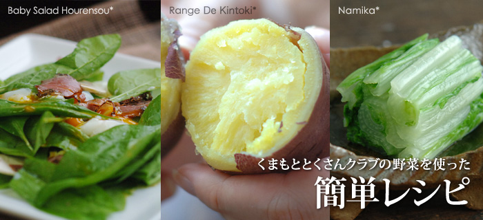 くまもととくさんクラブの野菜を使った簡単レシピ